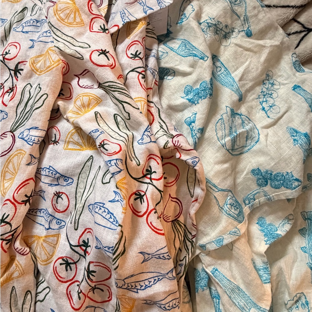 TWO Linen Shirts Summer Prints Blouse Pattern